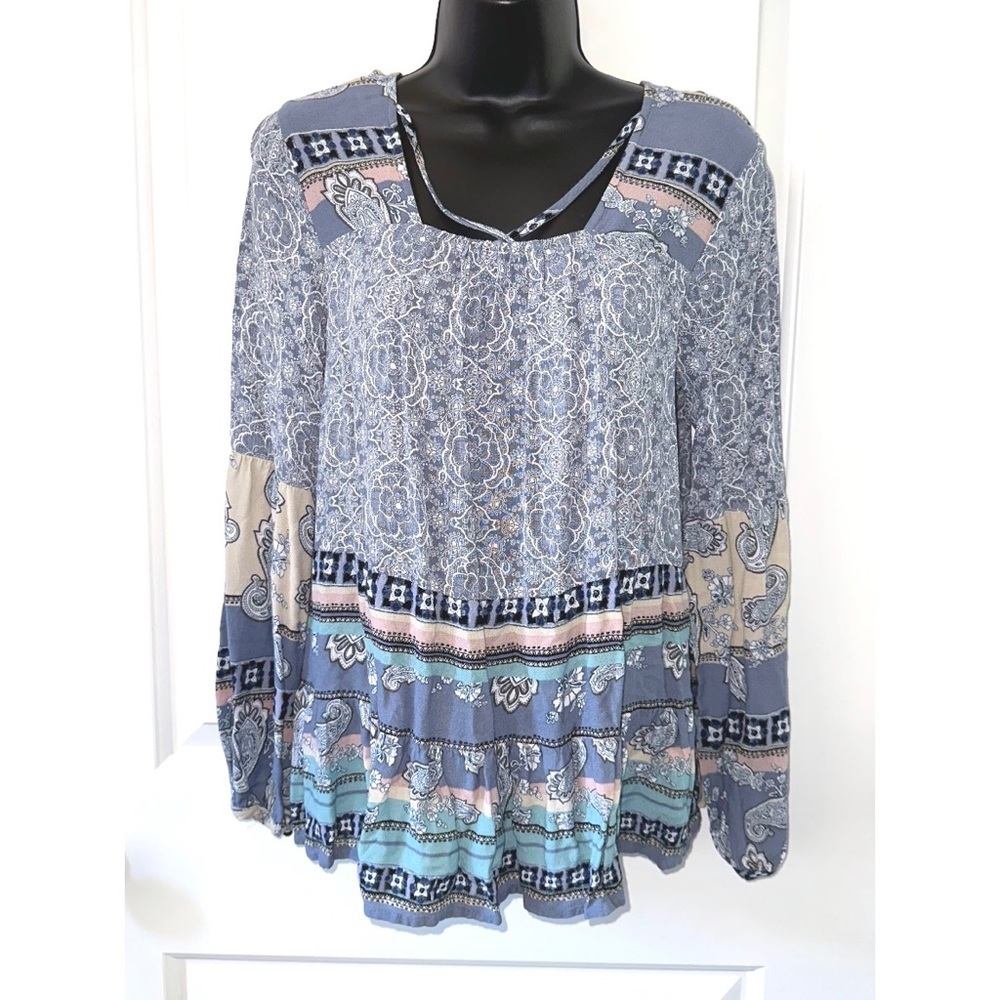 Knox Rose blue tunic blouse